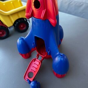 Red and Blue Rocket Ship Toy